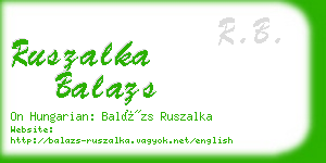 ruszalka balazs business card